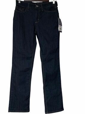 NYDJ MARILYN Straight-Leg Jeans in Dark Indigo Wash NEW